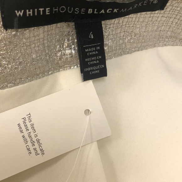 NWT WHBM Metallic Tweed Boot Skirt - Picture 5 of 13